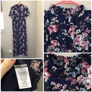 Navy Floral Maxi